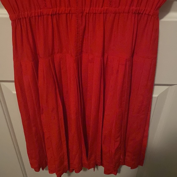 Madewell Vintage Inspired Red Silk Dress - Picture 4 of 6